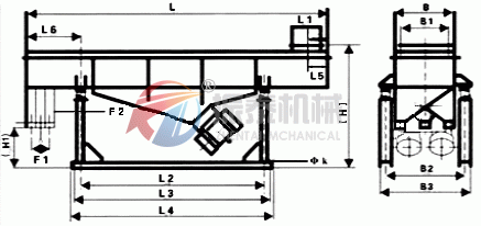直線振動(dòng)篩外形圖
